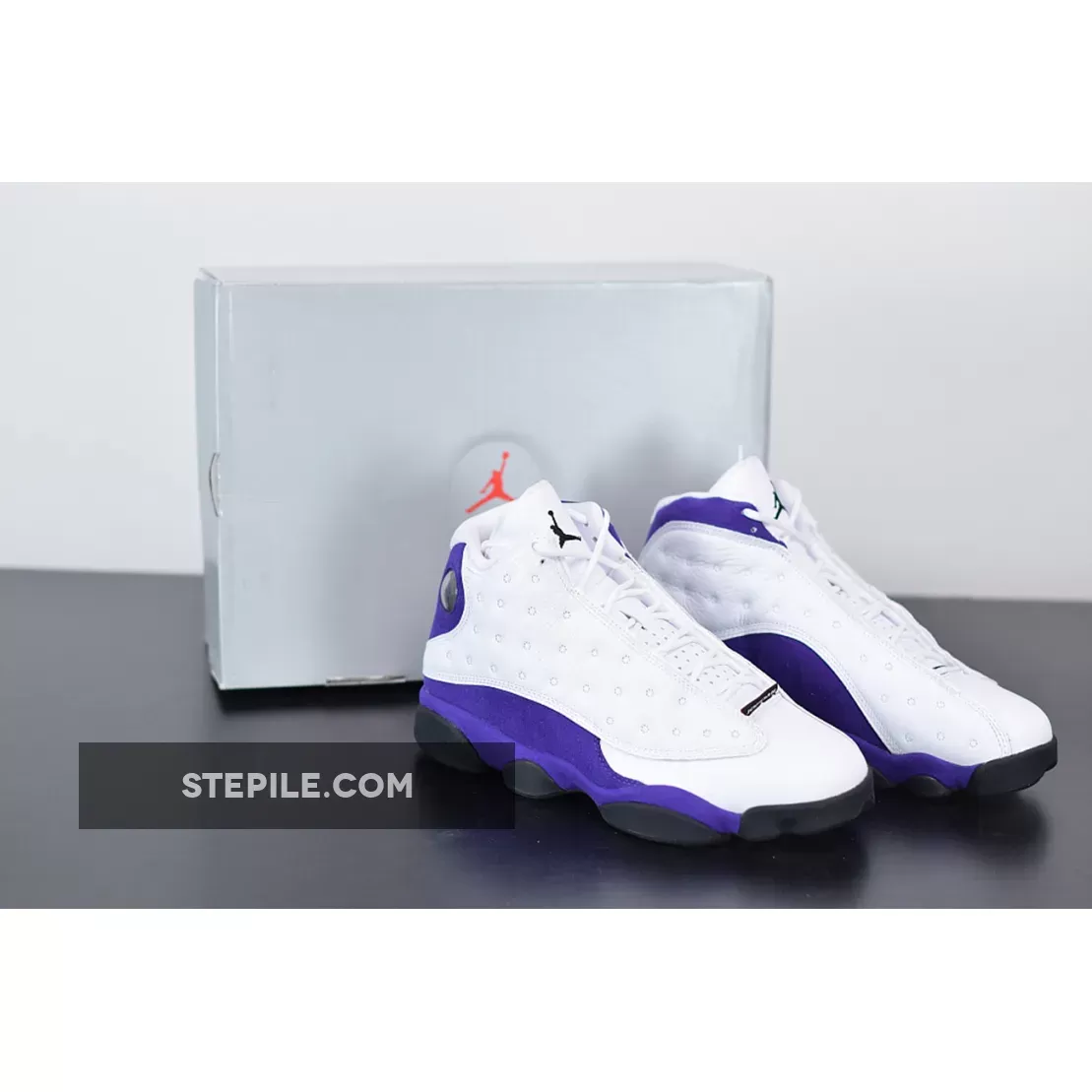 Air Jordan 13 Retro 'Lakers' 414571 105 AJ13 White/Black/Court Purple/University Gold - jordan 13 retro lakers