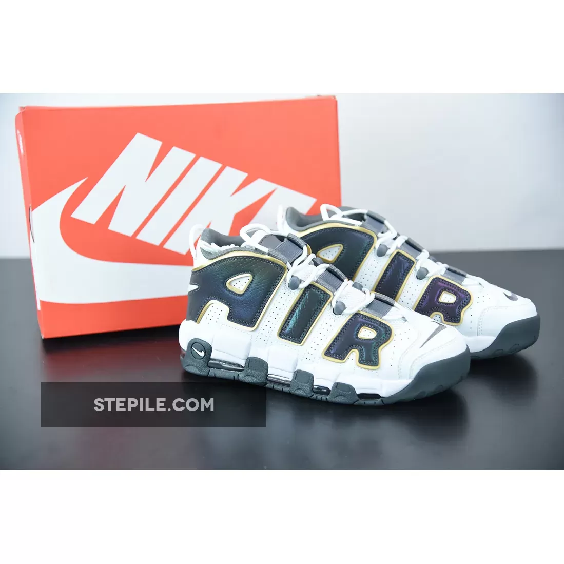 Nike Air More Uptempo White/Anthracite-Metallic Gold CQ4583-100 - gold supreme uptempo