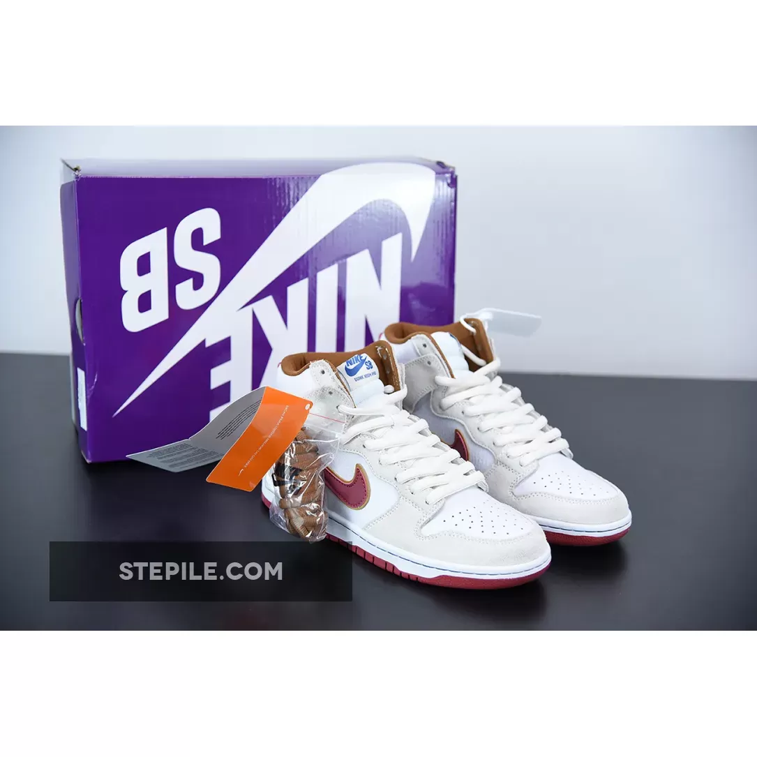 Nike SB Dunk High Sail Bright Crimson CV9499-100 - sb sail