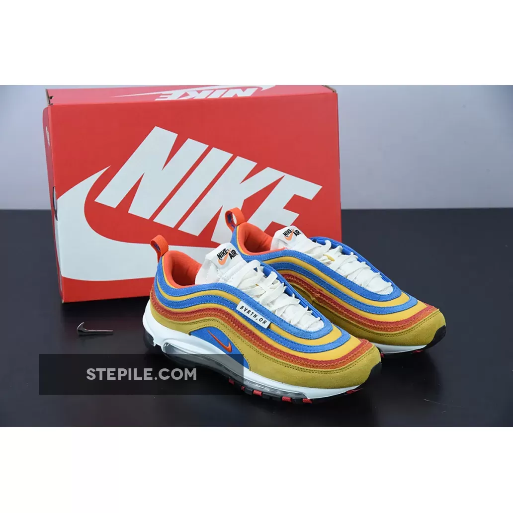 Nike Air Max 97 SE Running Club Yellow Blue | BLUE AIR SHOES