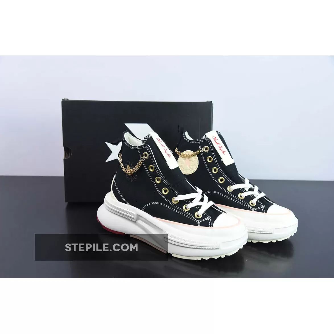 Converse Run Star Legacy CX Platform Gold Chain Black/Egret #converse valentines day 2023