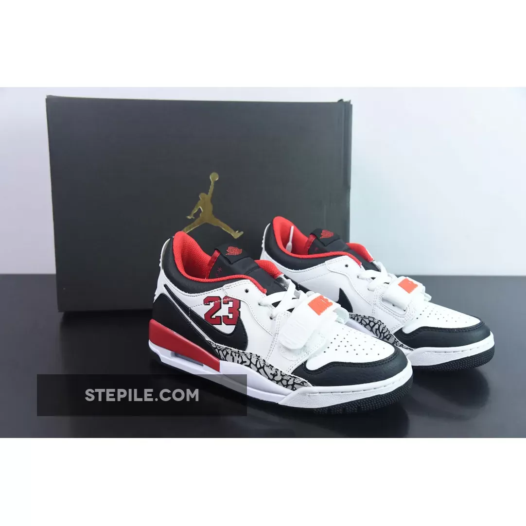 Jordan Legacy 312 Low '23' White Black Red FJ7221-101 jordan 23 white and red