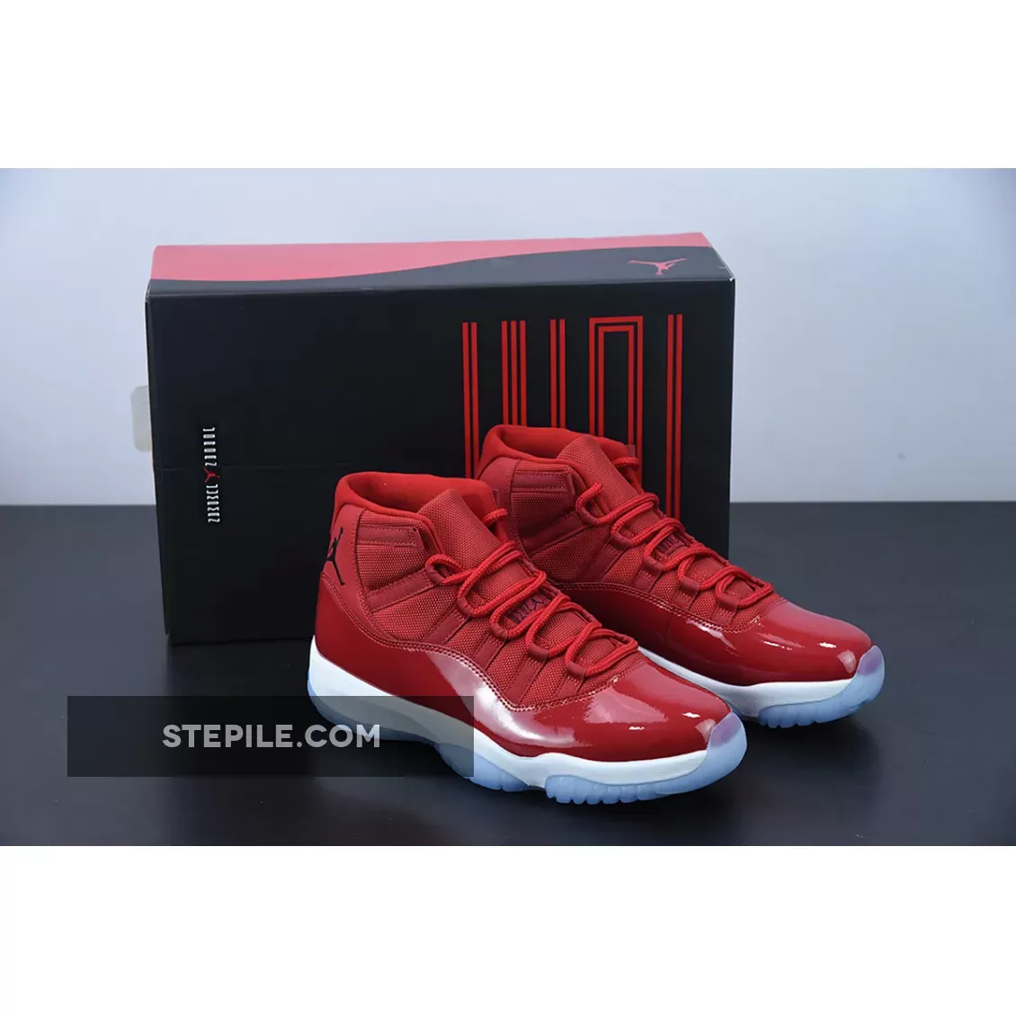 Air Jordan 11 Retro 'Win Like 96' 378037-623 #black gym red white jordan 11