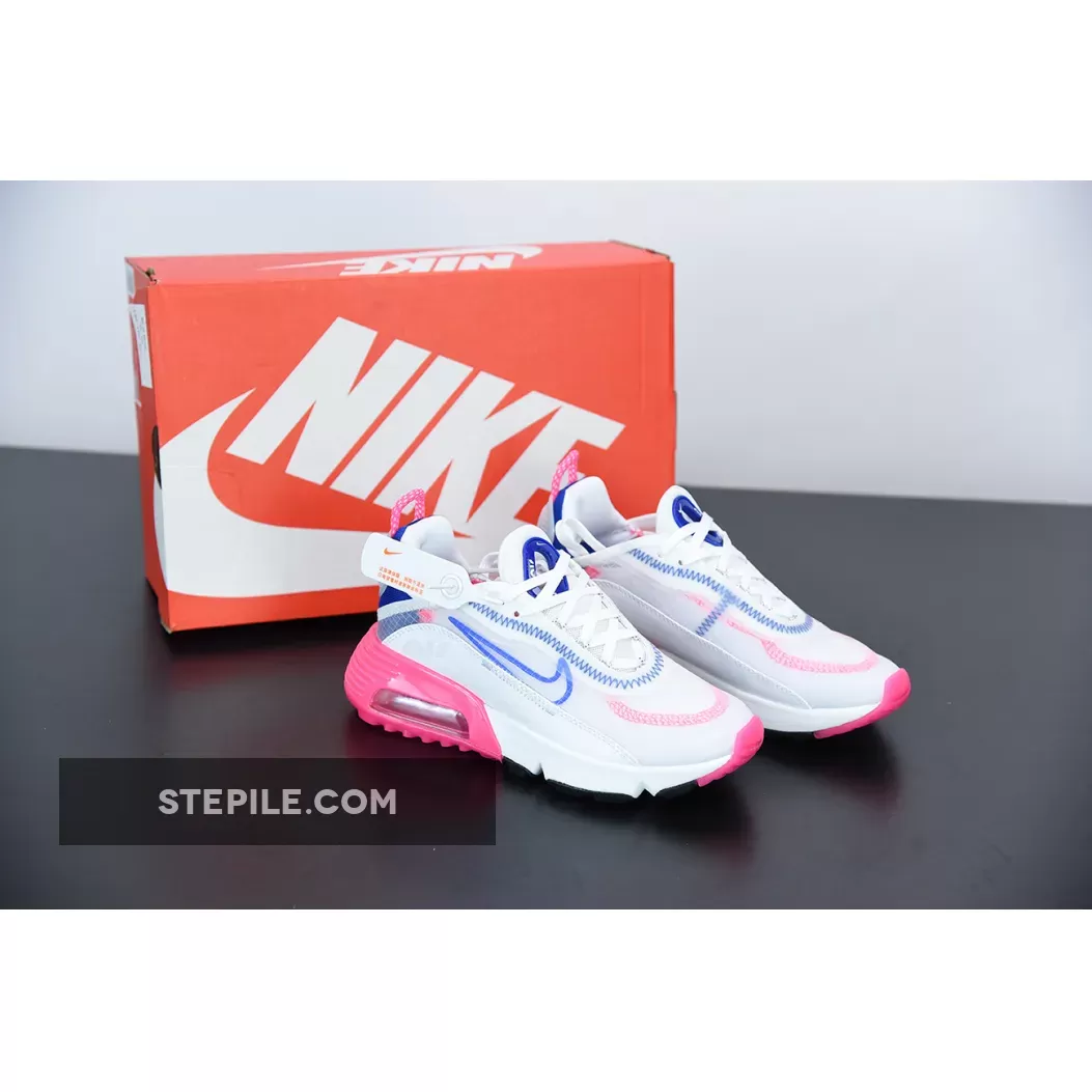 Nike W Air Max 2090 White/Pink Blast-Pure Platinum-Concord / air max 97 concord