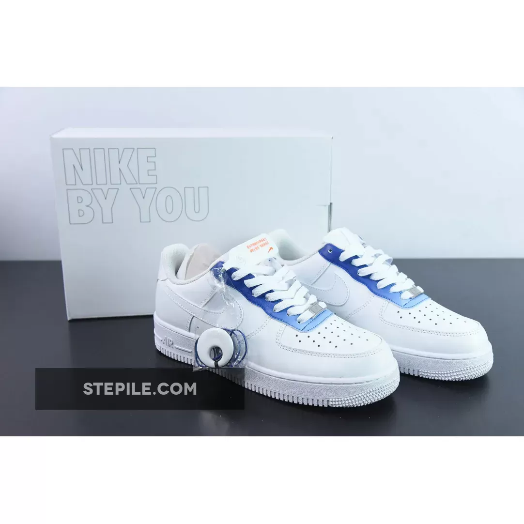 Custom BY You Nike Air Force 1 White Blue For Sale