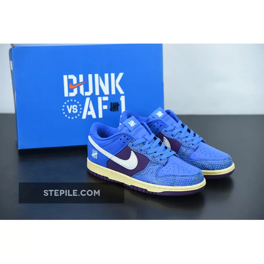 Undefeated x Nike Dunk Low Royal/Purple-White dunk low x undefeated