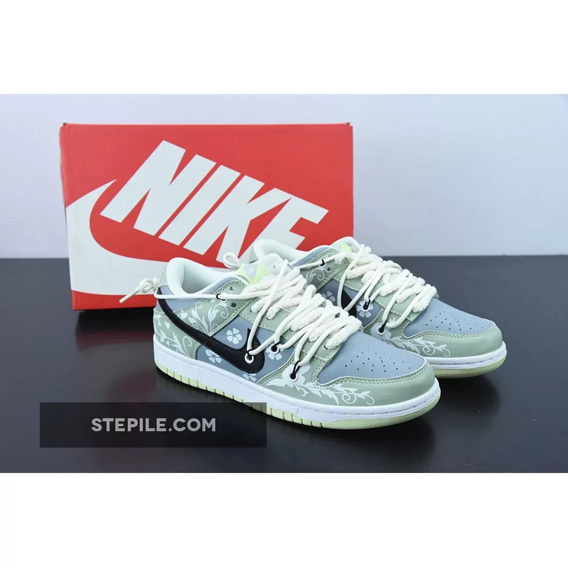 Nike Dunk Low Green Grey - nike custom dunks low