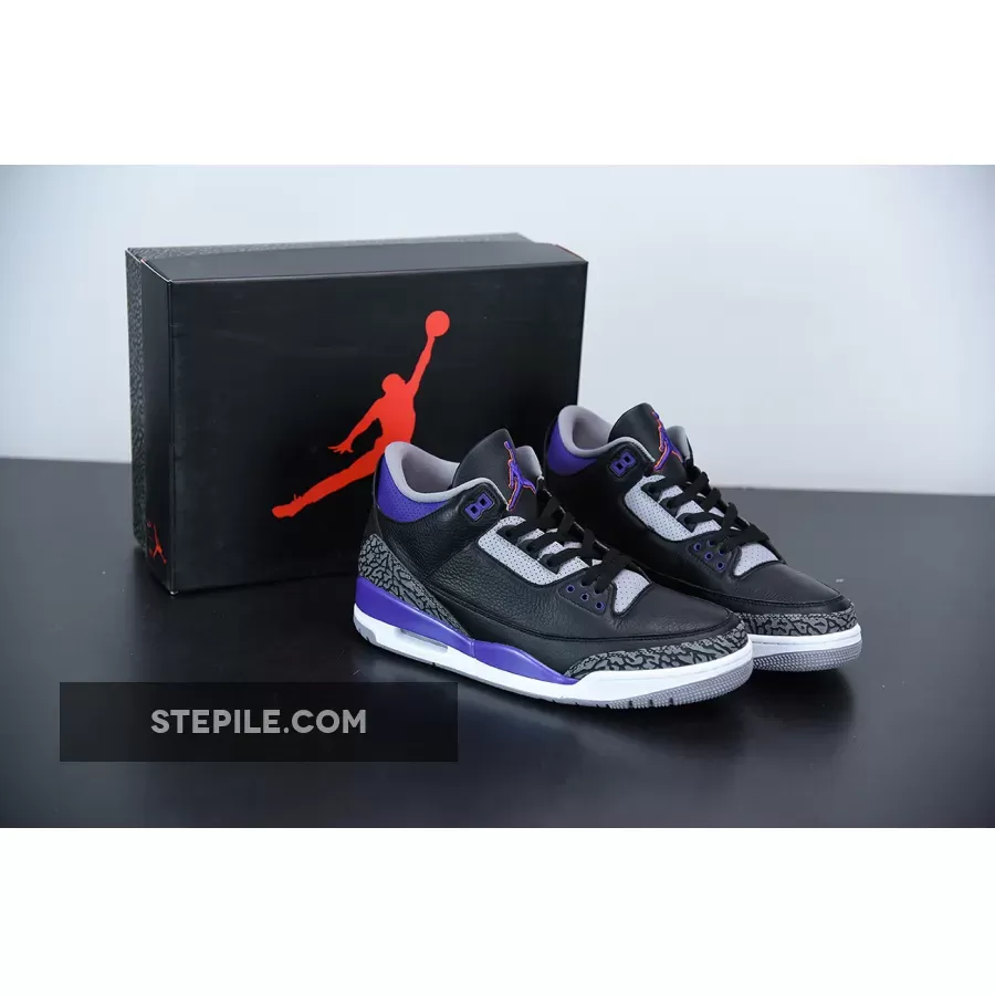 Jordan 3 Court Purple CT8532-050 / jordans 3 purple