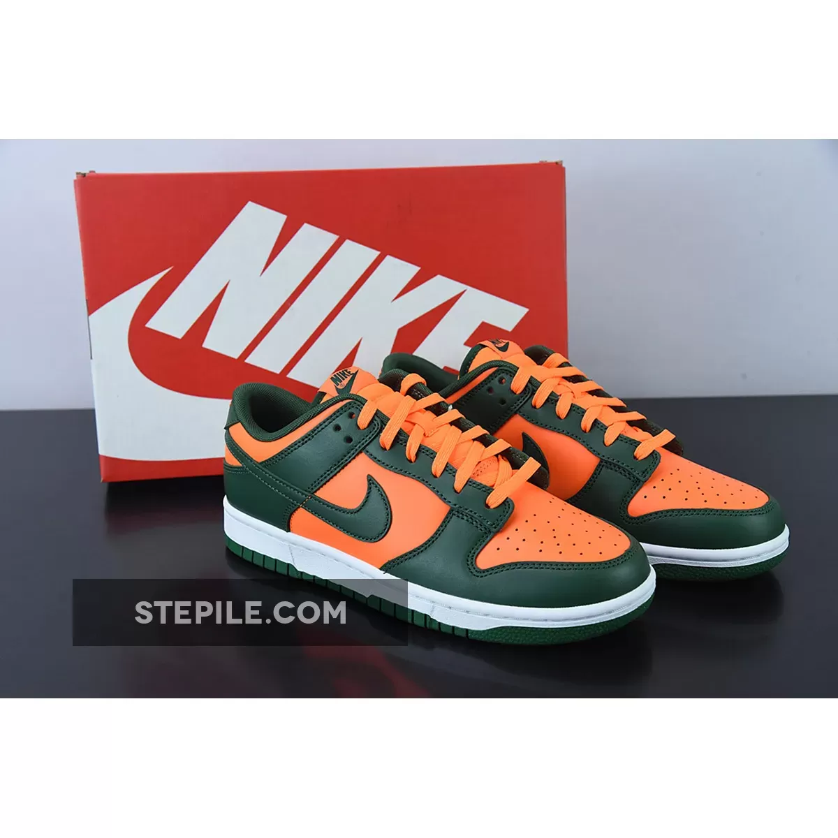 Nike Dunk Low 'Miami Hurricanes' Team Dark Green/Orange-White - dark orange dunks