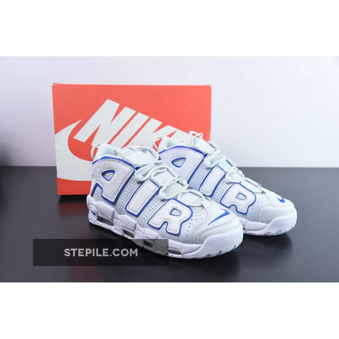 Nike Air More Uptempo 'Embossed' White/Wolf Grey-Game Royal nike uptempo blue