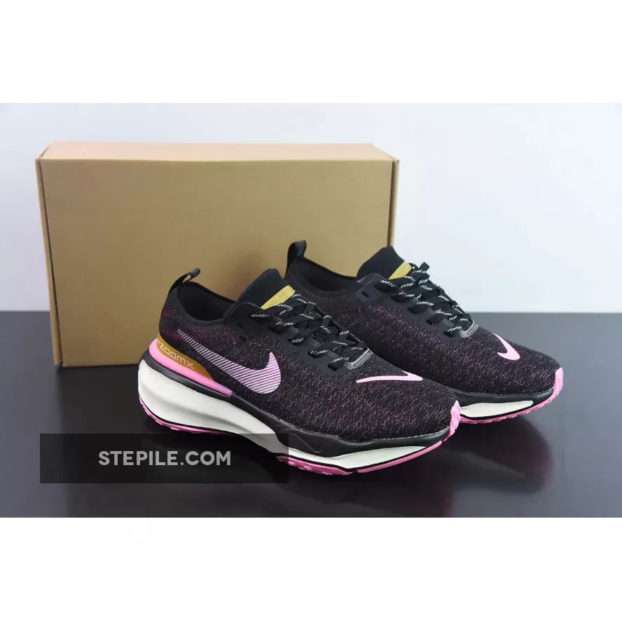 Nike ZoomX Invincible Run Flyknit 3 Earth/Black/Wheat Gold/Pink Spell | SPELL 100.00