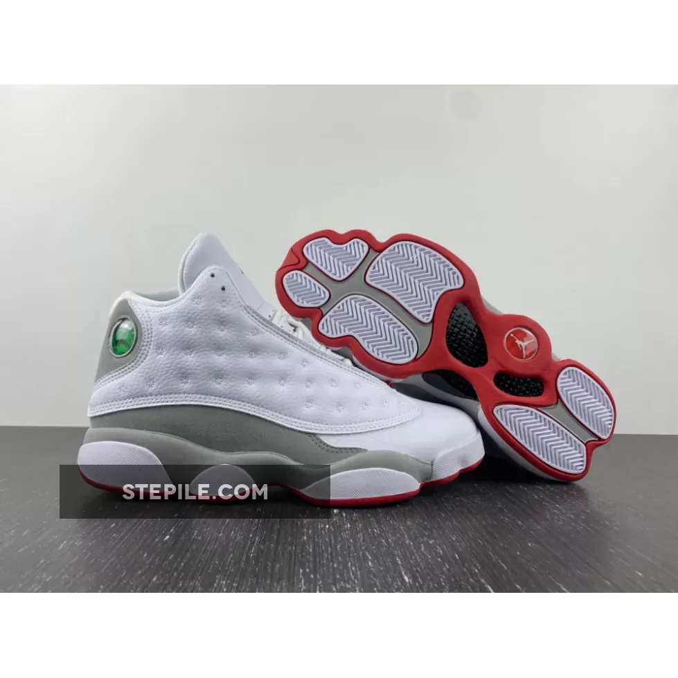 Air Jordan 13 White/True Red-Wolf Grey 414571-160 - wolf grey 13s