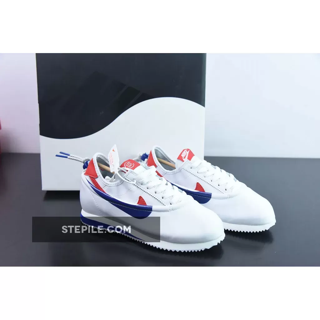 CLOT x Nike Cortez White Game Royal Red DZ3239-100 / clot x cortez