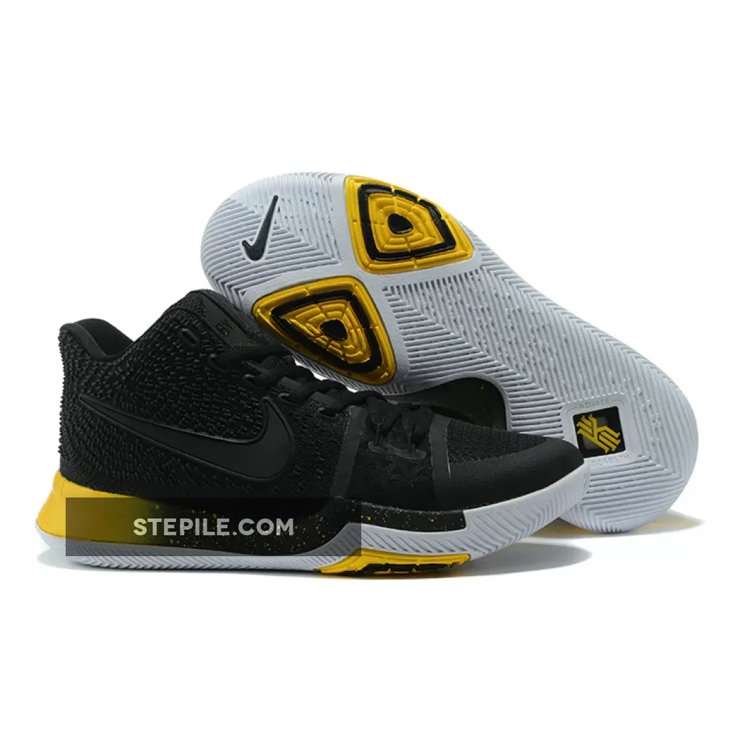 Nike Kyrie 3 Black and Black-Varsity Maize-White | KYRIE3 852395-901