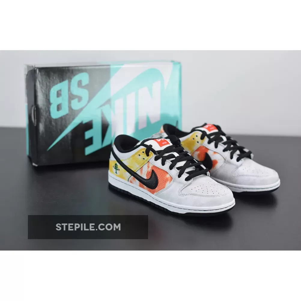 Dunk Sb Low 'Tie-dye Raygun – White' Orange Flash #how to tie dunk low